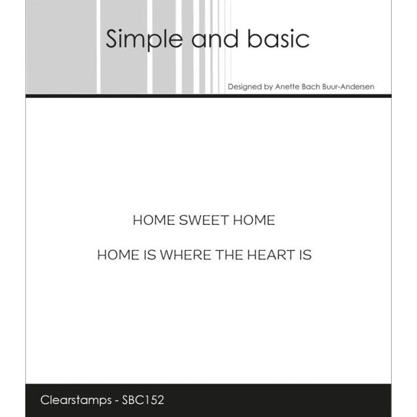 Akrylstempel, "Home sweet Home" Simple&Basic SBC152, 2 tekster