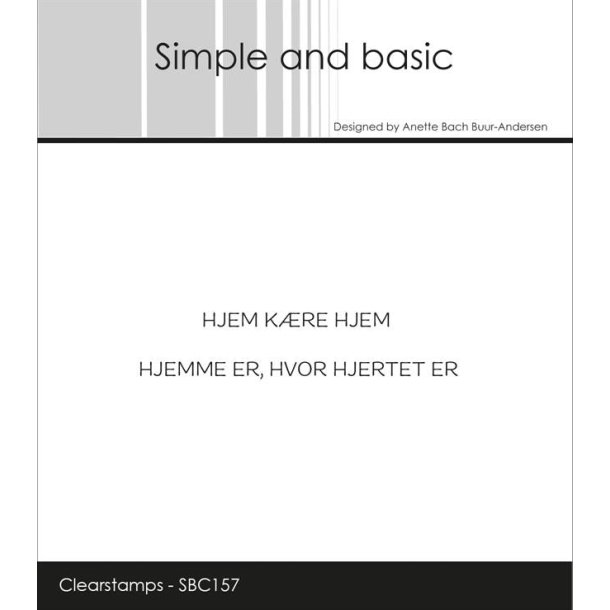 Akrylstempel, "Hjem kre Hjem" Simple&Basic SBC157, 2 tekster