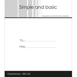 Akrylstempel, "Til &amp; Fra", Simple&Basic SBC160