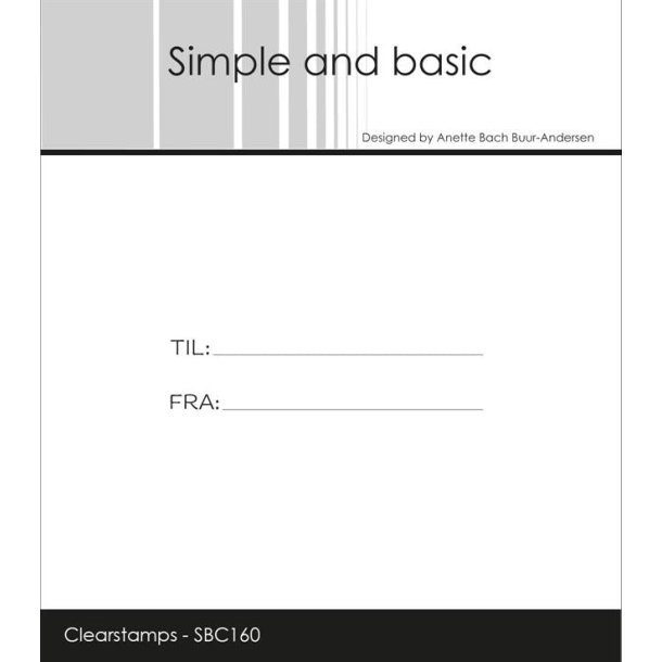 Akrylstempel, "Til &amp; Fra", Simple&Basic SBC160