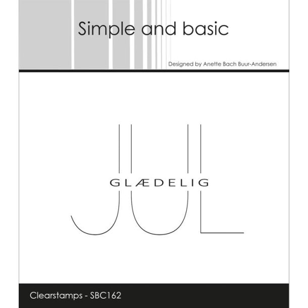 Akrylstempel, "Gldelig Jul", Simple&Basic SBC162