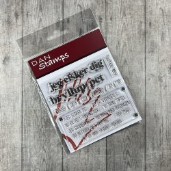 Akrylstempel, "Krligheds-tekster" fra DAN Stamps 7819