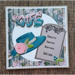 Akrylstempel fra By Lene, BLS1236, Kaffe tekster