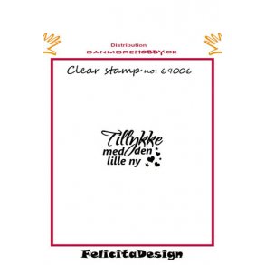 Acrylstempel, Tillykke med den lille ny, 30x20mm