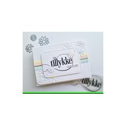 Akrylstempel, "Stort Tillykke" Simpel&Basic SBC139, 2 strrelser