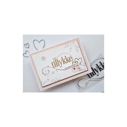 Akrylstempel, "Stort Tillykke" Simpel&Basic SBC139, 2 strrelser