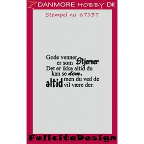 Akrylstempel, m/tekst, ca 45x28mm