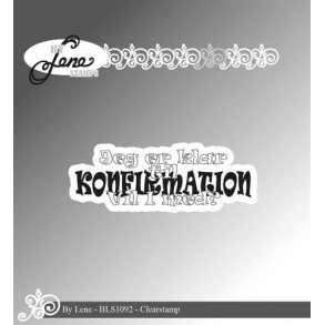 Akrylstempel, Konfirmations tekst, ca 66x24mm