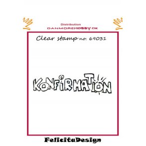 Akrylstempel, konfirmation, ca 65x17mm