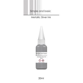 Simple and Basic Metallic Silver Ink, SBI003