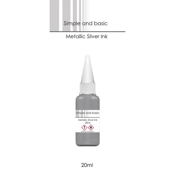 Simple and Basic Metallic Silver Ink, SBI003