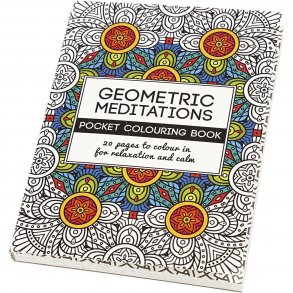 Mindfulness malebog, str. 10,5x14,5cm, 20 sider, geometriske mnstre