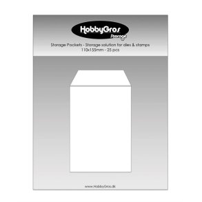 Opbevaring - 25 stk. kraftige plastiklommer til opbevaring af fx dies & stempler, SS132