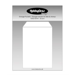 Opbevaring - 25 stk. kraftige plastiklommer til opbevaring af fx dies &amp; stempler, SS134