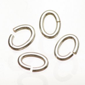 sken oval 6x4mm, forslvet, 50stk.