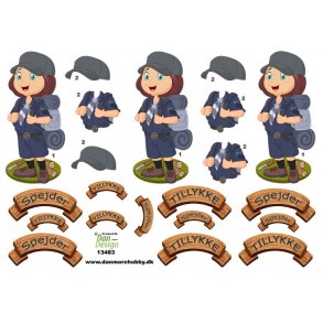 3D ark - Fritid, bl� pigespejder