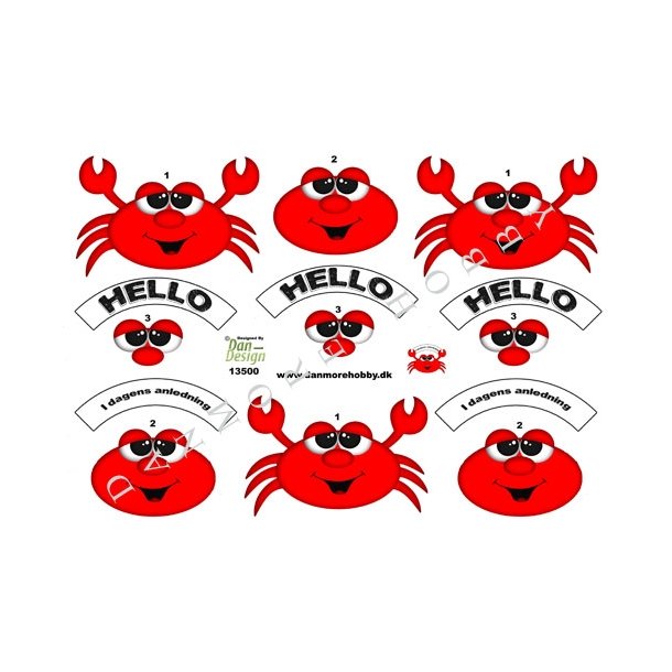 3D ark - Havdyr, rd krabbe