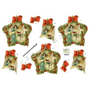 3D ark - Julestjerne m/engle og sl�jfe