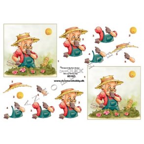 3D klippeark - Job, gartner