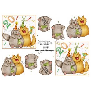 3D ark - Fdselsdag, 20 rs dag, katte