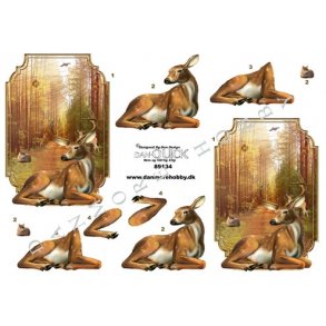 3D klippeark - Kronhjort