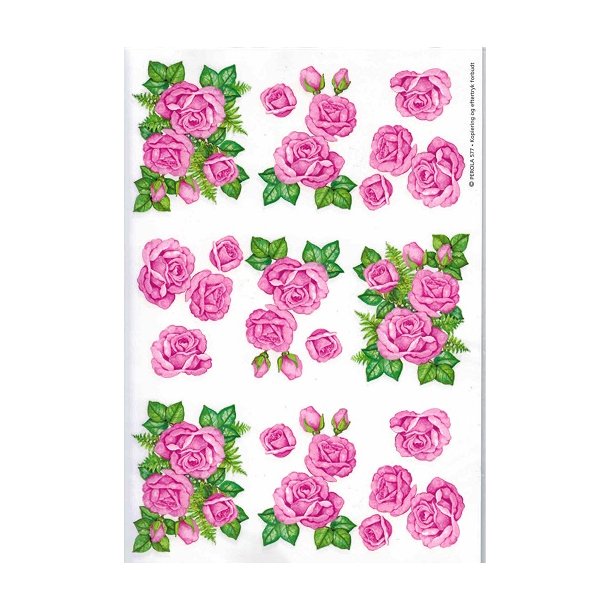 3D ark - Blomster, roser, lilla