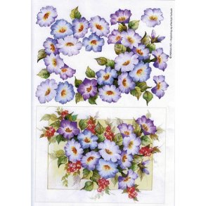 3D ark - Blomster, lilla