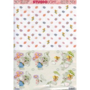 3D ark - B�rnemotiv, s�de kaniner