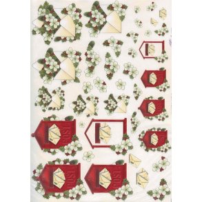 3D ark - Sm� julemotiver, postkasse og julebreve