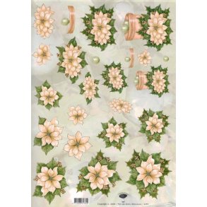 3D ark - Sm� julemotiver, hvide julestjerner