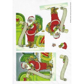 3D ark - Jul, julemand ved kane