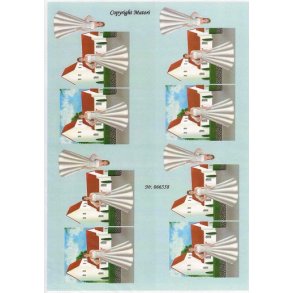 3D ark - Konfirmation. Pige, lang kjole, kirke