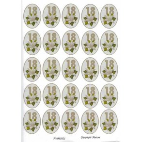 3D ark - Fdselsdage, 18 r, beige, tal