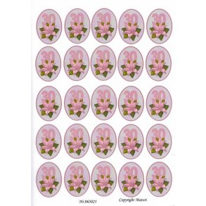 3D ark - Fdselsdage, 30 r, rosa, tal