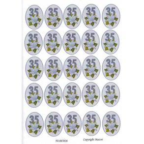 3D ark - Fdselsdage, 35 r, lilla, tal