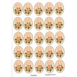 3D ark - Fdselsdage, 45 r, beige, 5x5 felter, tal