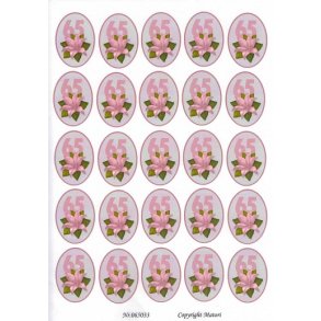 3D ark - Fdselsdage, 65 r, rosa, 5x5 felter, tal