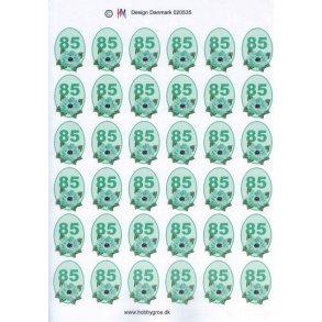 3D ark - Fdselsdage, 85 r, grn, 6x6, tal