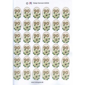 3D ark - Fdselsdage, 90 r, beige, 6x6, tal