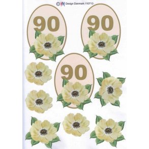 3D ark - Fdselsdage, 90 r, beige, tal