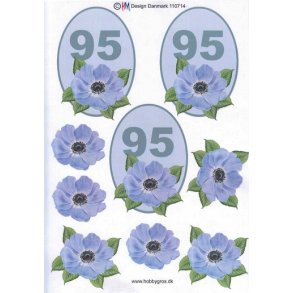 3D ark - Fdselsdage, 95 r, bl, tal