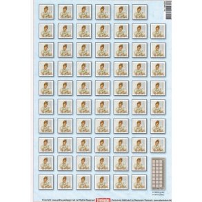 3D ark - Konfirmation. Pige m/opsat h�r, 57 firkanter