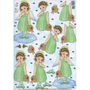 3D ark - Jul, engle til oph�ng, gr�n