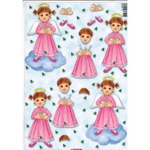 3D ark - Jul, engle til oph�ng, lyser�d, synger