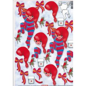 3D Kravlenisse, karton, baby rd/bl