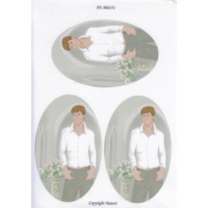 3D ark - Konfirmation. Dreng, hvid skjorte/gr� bukser