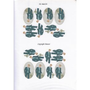 3D ark - Konfirmation. Dreng, blondt h�r, 6 ovaler