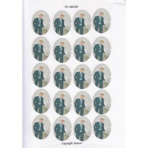 3D ark - Konfirmation. Dreng, blondt h�r, 5x4 ovaler