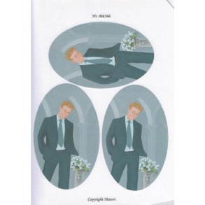 3D ark - Konfirmation. Dreng, jakkes�t, slips, gr� baggrund