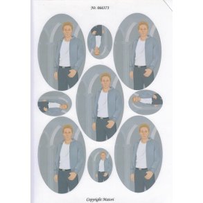 3D ark - Konfirmation. Dreng, blond h�r, gr� baggrund 